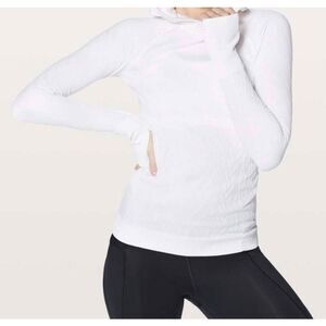 LULULEMON ATHLETICA Rest Less Hoodie In White/White Size 4